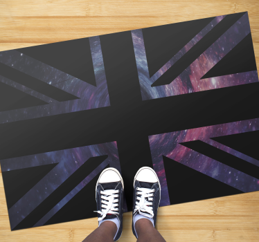 Dywan winylowy mapa świata galaktyczny union jack - TenStickers