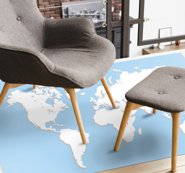Dywan winylowy mapa świata mapa globalna - TenStickers