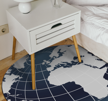 Dywan winylowy mapa świata niebieski globalny projekt - TenStickers