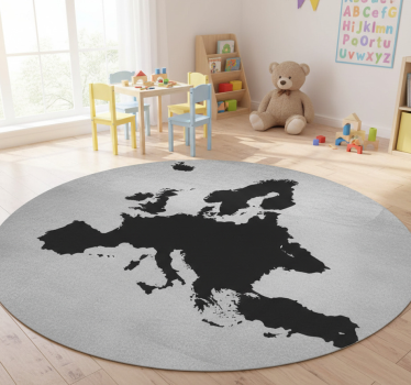 Dywan winylowy mapa świata tablica kredowa europa - TenStickers