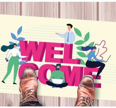 Dywan winylowy do biura profesjonalne powitanie - TenStickers