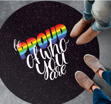 Dywan winylowy napisy projekt wiadomości z dumą - TenStickers