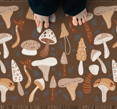 Dywan winylowy natura wzór grzybów - TenStickers
