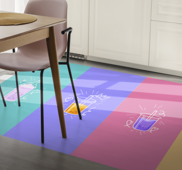 Dywan winylowy do kuchni pastelowe kolory - TenStickers