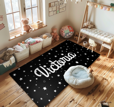 Dywan winylowy z imieniem niestandardowe gwiaździste - TenStickers