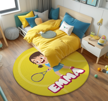 Dywan winylowy z imieniem spersonalizowany tenis - TenStickers