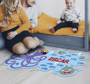 Dywan winylowy pirat z ośmiornicą - TenStickers