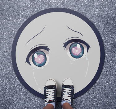 Dywan winylowy Smutne oczy anime - TenStickers