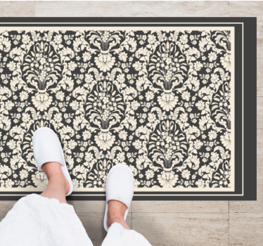 Dywan winylowy retro elegancki element botaniczny - TenStickers