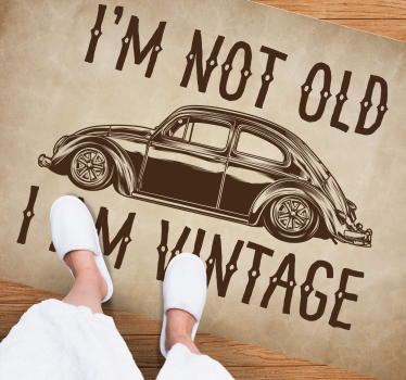 Dywan winylowy retro nie jestem stary - TenStickers