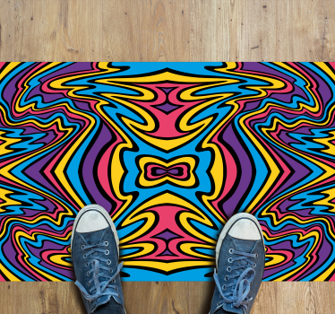 Dywan winylowy tekstura psychodeliczny wzór wirowy - TenStickers