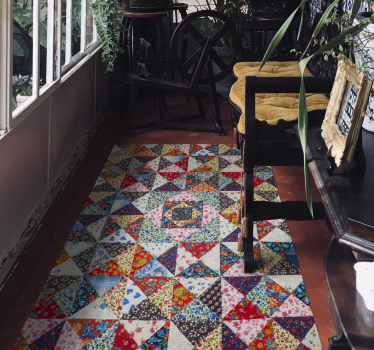 Etniczny dywan winyowy turecki patchwork - TenStickers