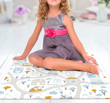 Dywan winylowy ulice gra w ruch miejski - TenStickers