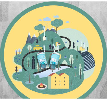 Dywan winylowy ulice zabawna podróż krajobrazowa - TenStickers