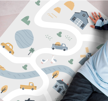 Dywan winylowy miasto i ulice zabawny projekt jezdni - TenStickers