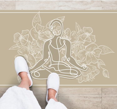 Dywan winylowy vintage Medytująca mata do jogi dla kobiet - TenStickers