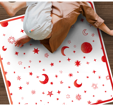 Dywan winylowy w gwiazdki elementy nieba - TenStickers