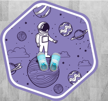 Dywan winylowy w gwiazdki koncepcja kosmicznej przygody - TenStickers