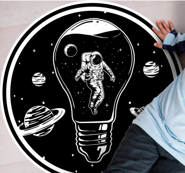 Dywan winylowy w gwiazdki kosmonauta w żarówce - TenStickers