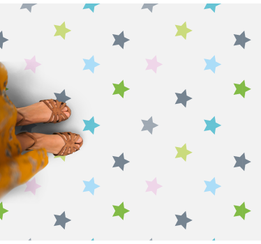 Dywan winylowy w gwiazdki minimalistyczne kolory - TenStickers