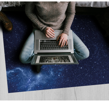 Dywan winylowy w gwiazdki niebiański wieczór - TenStickers