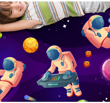 Dywan winylowy w gwiazdki projekt imprezy astronautów - TenStickers