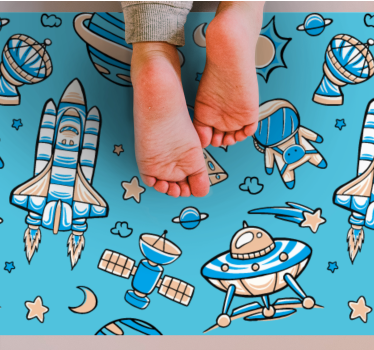 Dywan winylowy w gwiazdki przygoda eksploracji kosmosu - TenStickers