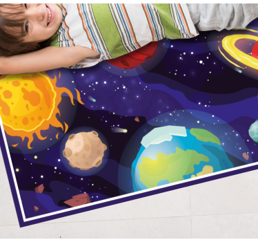 Dywan winylowy w gwiazdki scena eksploracji kosmicznej - TenStickers