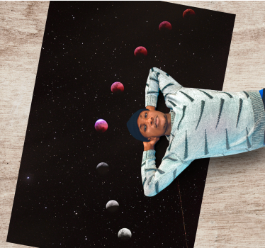 Dziecięcy dywan winylowy układ planetarny - TenStickers