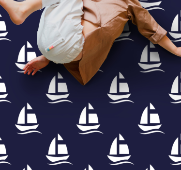 Dziecięcy dywan winylowy wzór żaglówki - TenStickers