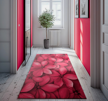 Dywan winylowy w kwiaty Viva Magenta - TenStickers