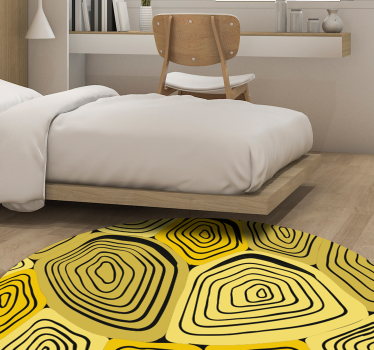 Dywan winylowy wzór geometryczny koncentryczna abstrakcja - TenStickers