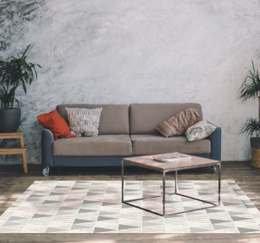 Dywan winylowy wzór geometryczny trójkątny geometryczny - TenStickers