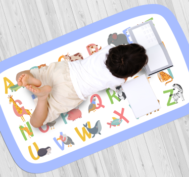 Dywan winylowy z alfabetem zwierząt - TenStickers