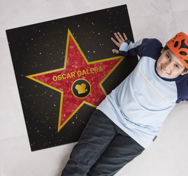 Dywan winylowy z gwiazdą Hollywood i imieniem - TenStickers