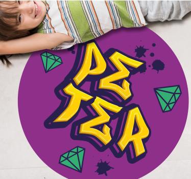 Dywan winylowy z imieniem arte i diamenty - TenStickers