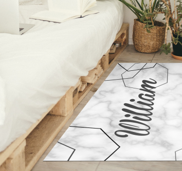 Dywan winylowy do salonu marmurowa nazwa niestandardowa - TenStickers