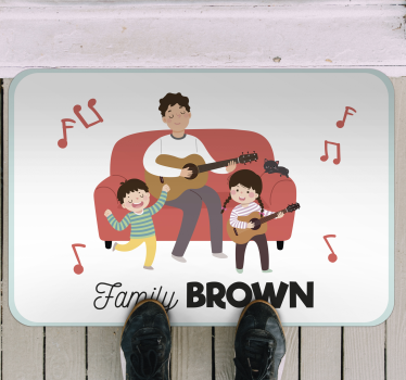 Dywan winylowy do przedpokoju nazwisko muzyczne - TenStickers