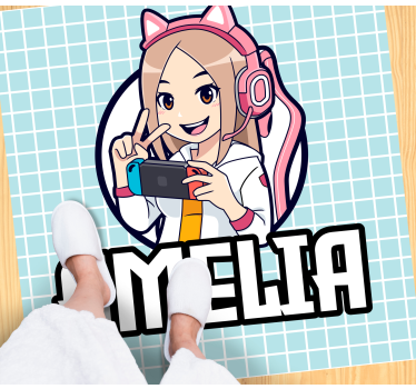 Dywan winylowy dla nastolatków z imieniem gracza - TenStickers