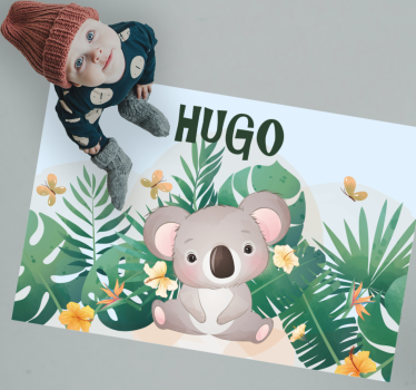 Dywan winylowy z imieniem motyw koali - TenStickers