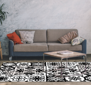 Dywan winylowy imitacja płytek hiszpański wzór geometryczny - TenStickers