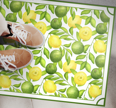 Dywan winylowy z owocami cytryny i limonki - TenStickers