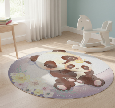 Dywan winylowy zwierzęta dwa pandy na księżycu - TenStickers