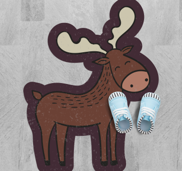 Dywan winylowy zwierzęta rysunkowy łoś - TenStickers