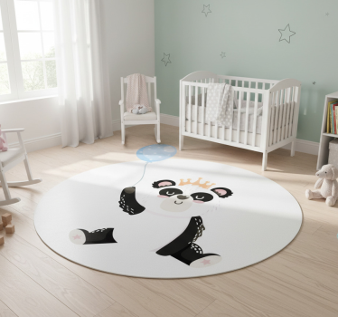 Dywan winylowy zwierzęta urocza panda z balonem - TenStickers