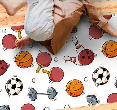 Dywan winylowy dla nastolatków elementy zabawy sportowej - TenStickers