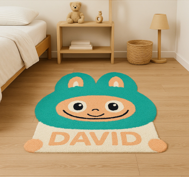 Dziecięcy dywan winylowy niestandardowy turkusowy labubu - TenStickers