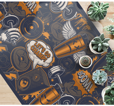 Komiks graffiti style dywan do sypialni - TenStickers