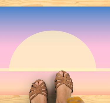 Dywan winylowy natura gradient wschodu słońca - TenStickers