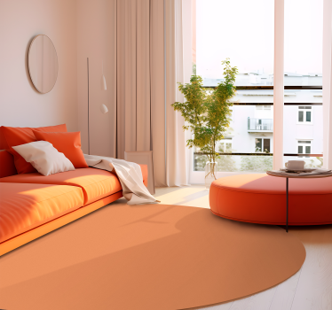 Okrągły dywan winylowy apricot crush - TenStickers